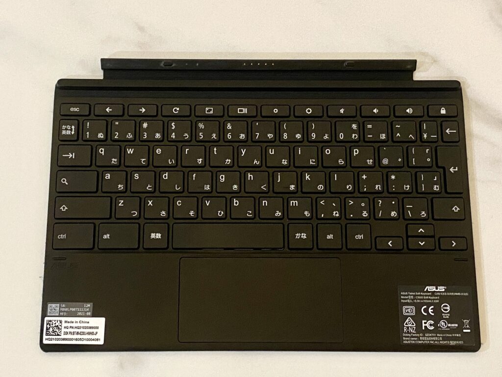 ASUS Chromebook Detachable CM3デタッチャブルキーボード